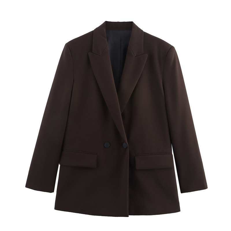Women's Elegant Autumn Temperament Double Breasted Fashion Blazers