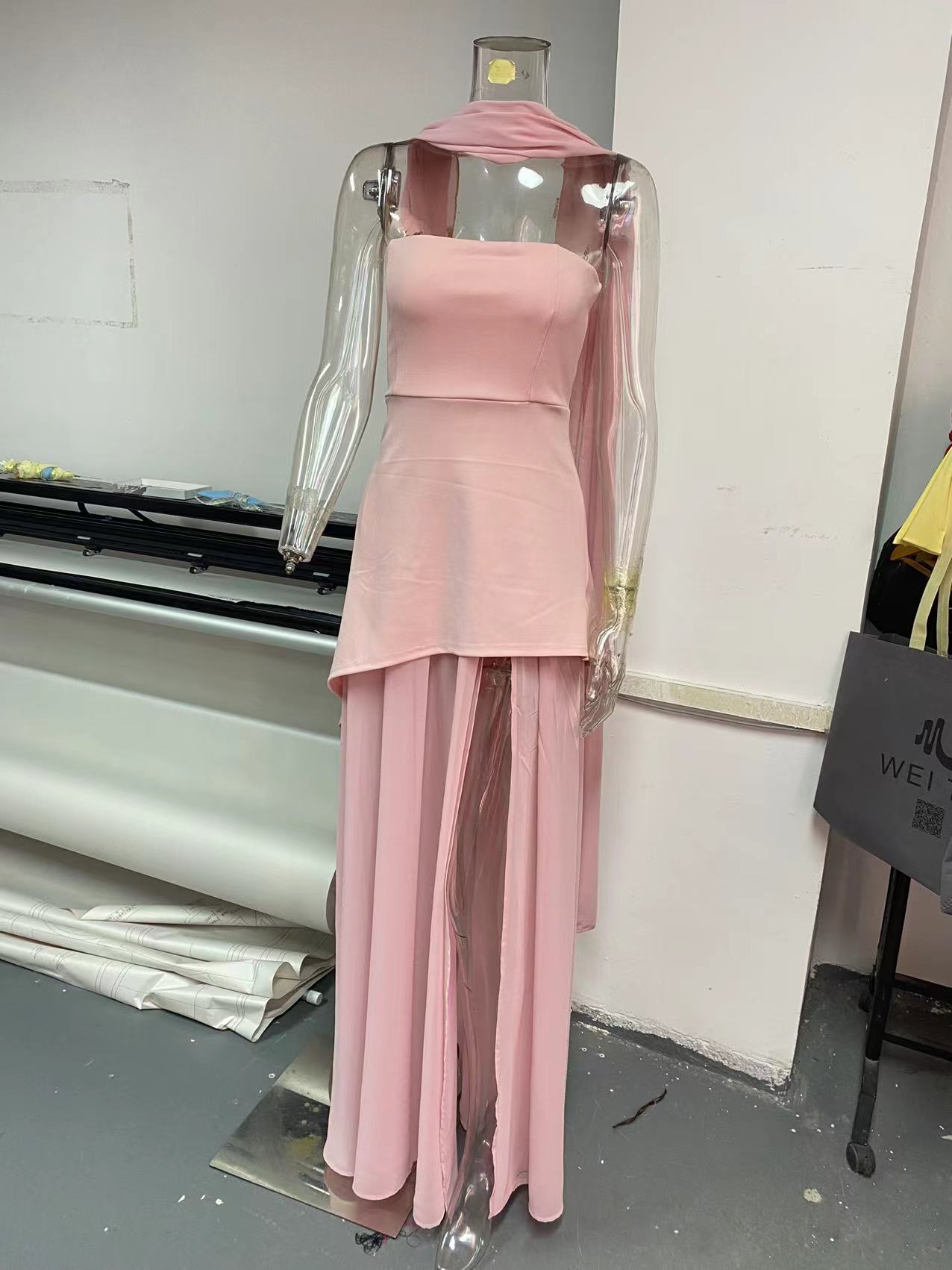 Tube Solid Color Long Dress With Dresses