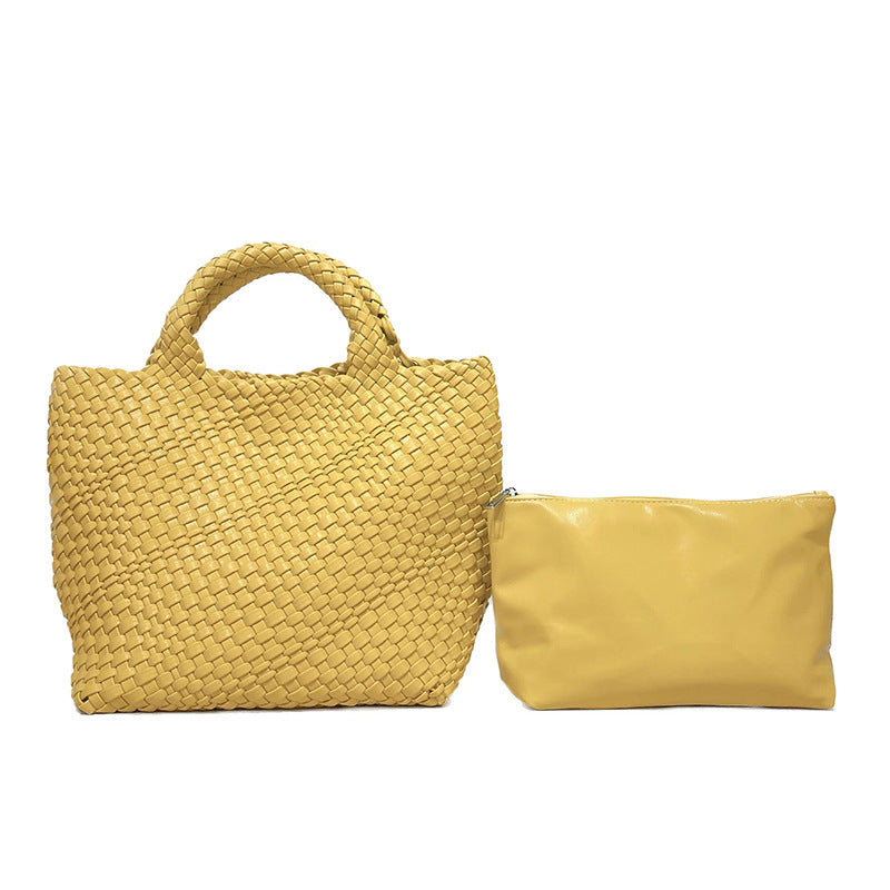 Women's Woven Vegetable Basket Portable Soft Handbags