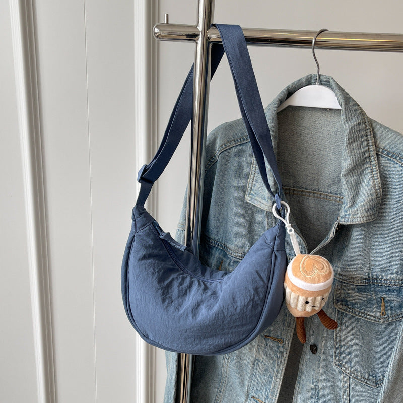 Women's Unique Nylon Dumpling Textured Cloth Bags