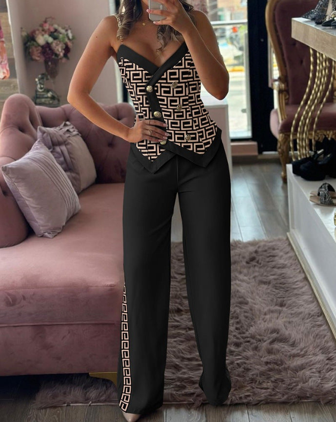 Women's Slim Fit Slimming Contrast Color Double Suits
