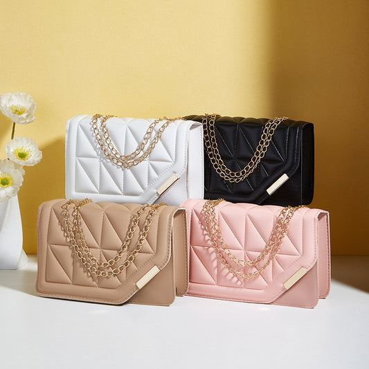 Women's Unique Daily Oblique Magnetic Rhombus Bags