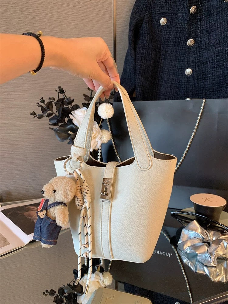 Women's Lychee Pattern Portable Vegetable Basket Summer Bags