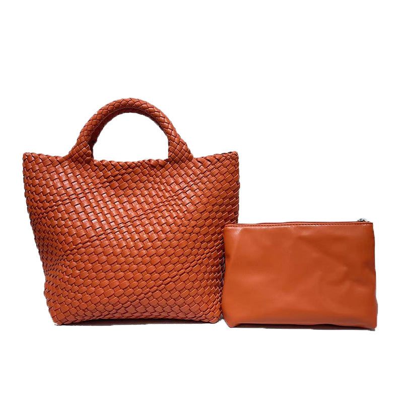 Women's Woven Vegetable Basket Portable Soft Handbags