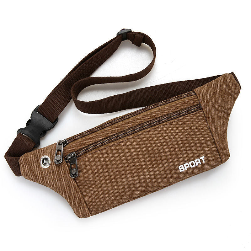 Men's Canvas Mobile Sport Climbing Running Pouch Construction Men's Chest Bags