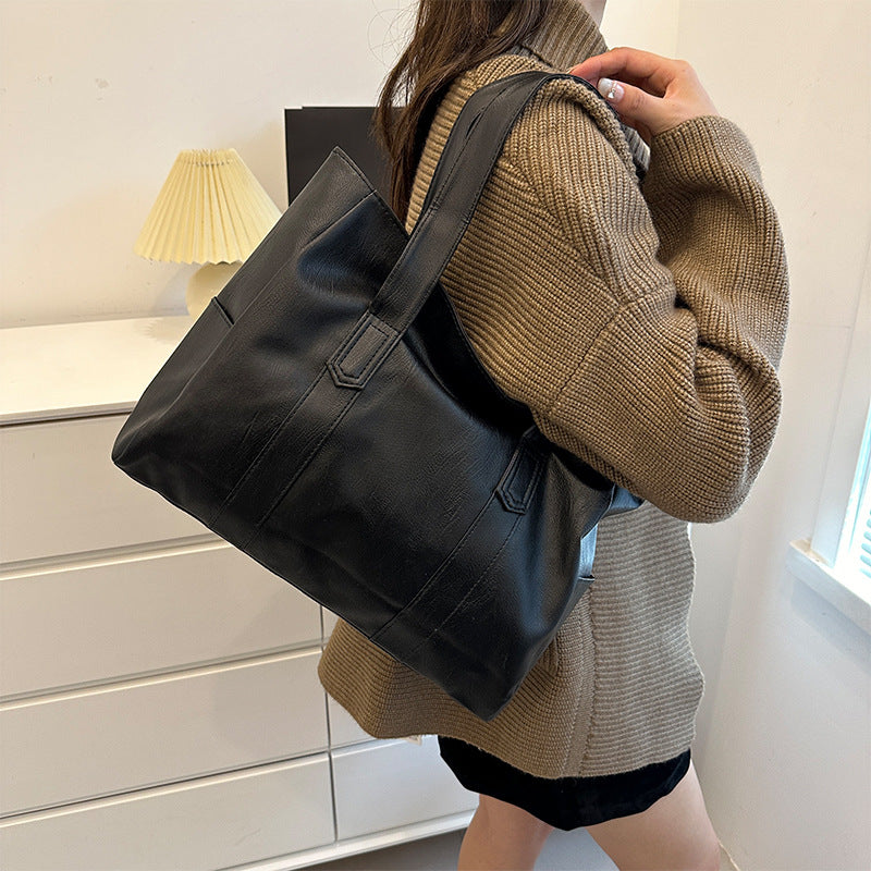 Women's Fashionable Korean Simple Large Capacity Totes Shoulder Bags