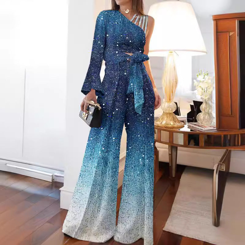 Women's Casual High Waist Wide Leg Jumpsuits