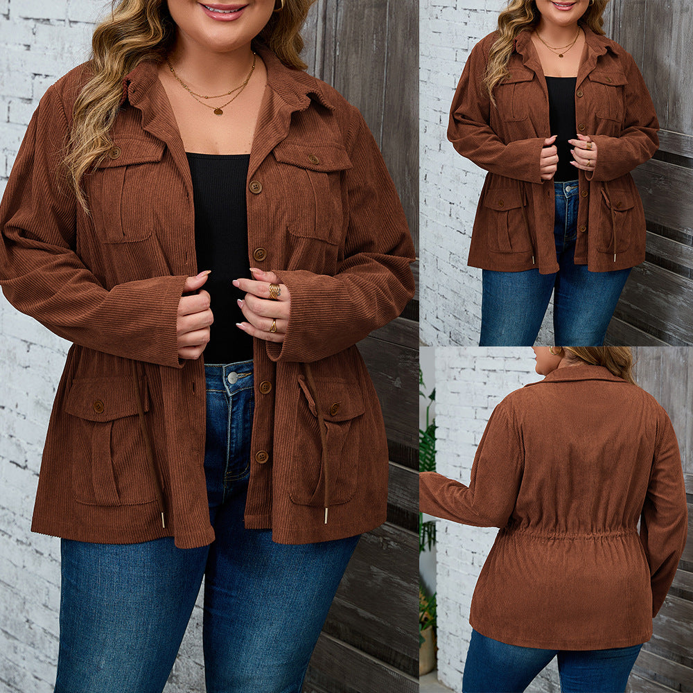 Women's Autumn Retro Large Solid Color Mid-length Blouses