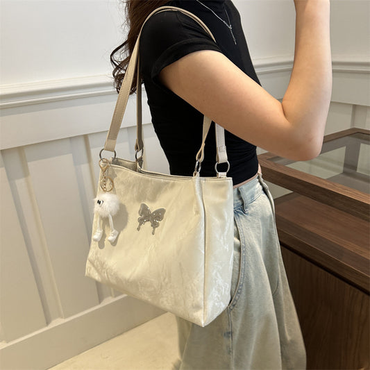 Women's Capacity Fashion Korean Gentle Texture Bow Shoulder Bags