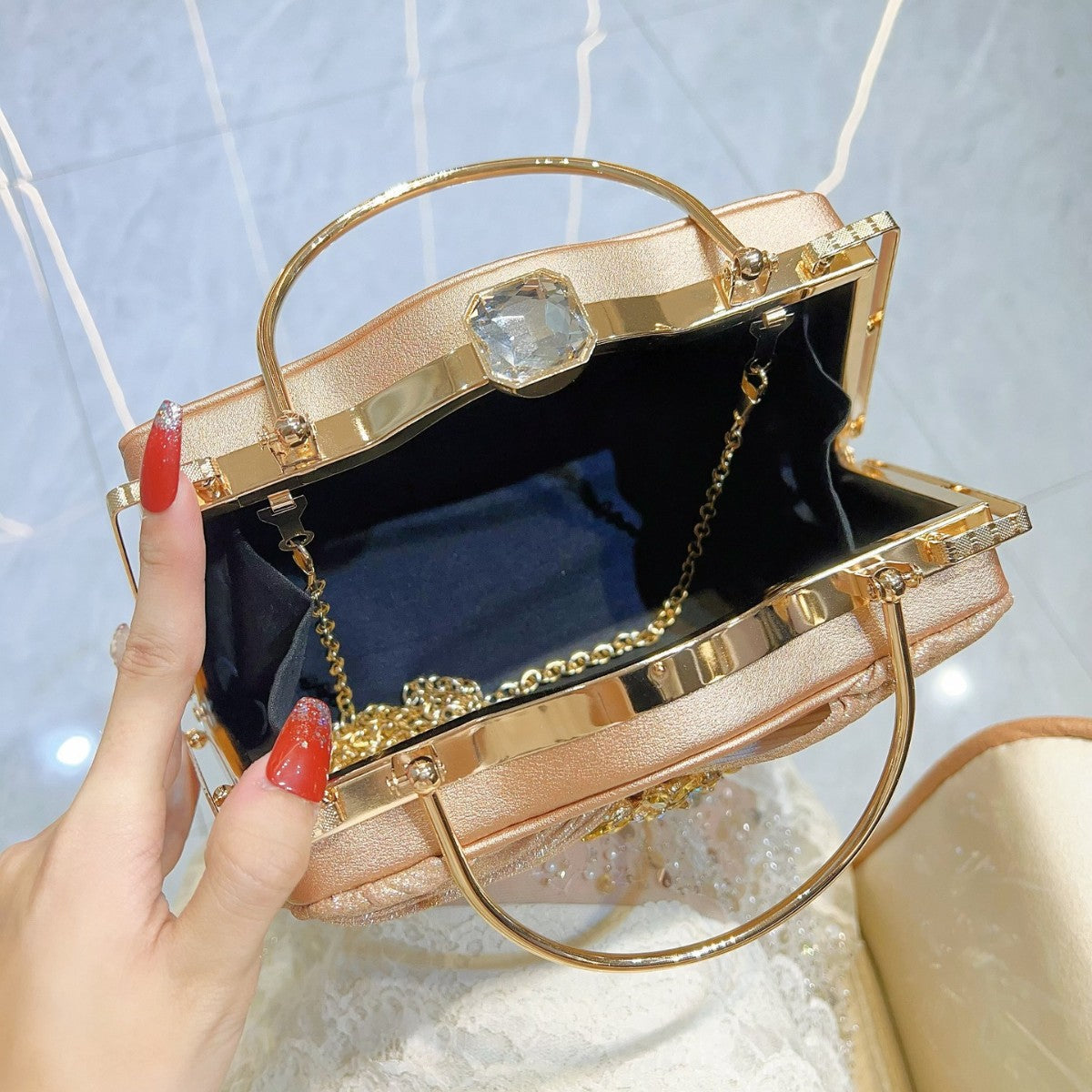 Women's Large Capacity Rhinestone High Sense Dinner Evening Bags