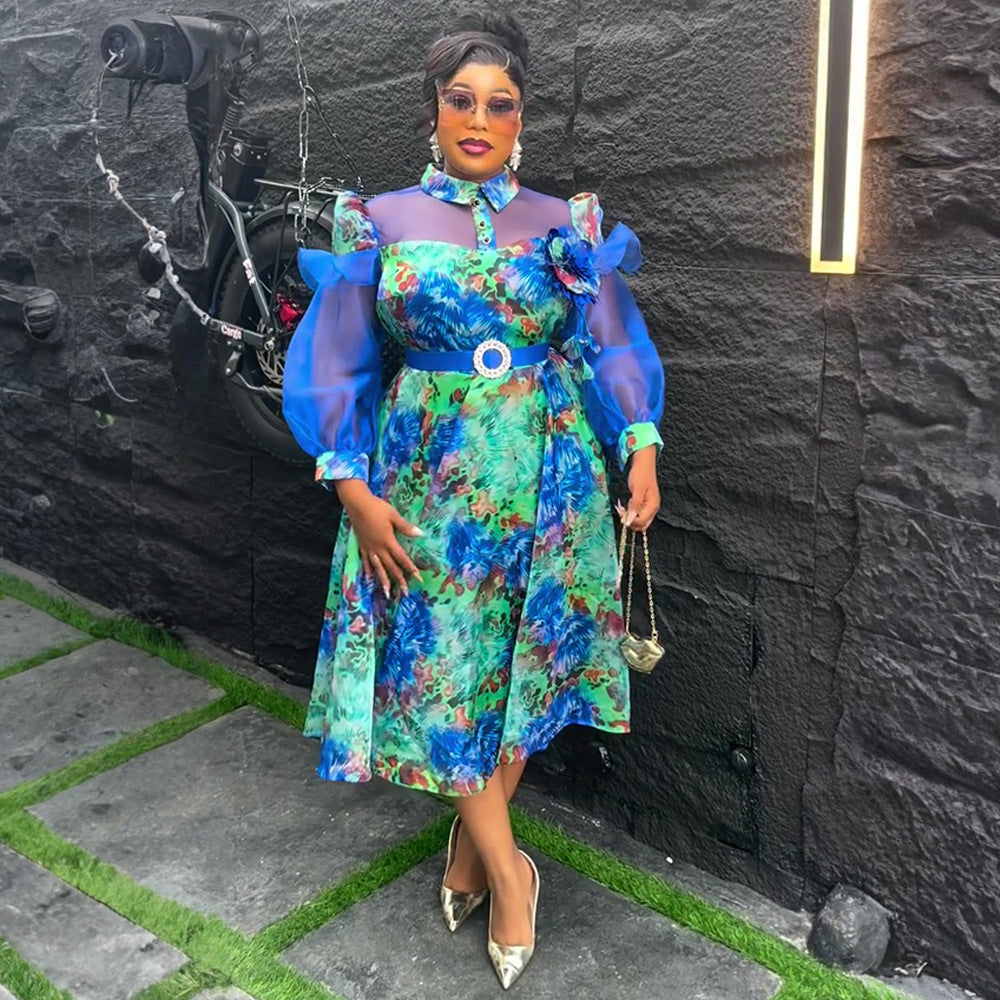 Women's Innovative Popular Colorful Printed Dress Dresses