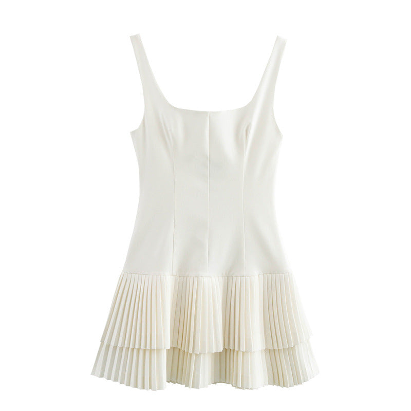 Women's Fashion Sleeveless Wide Pleated Dress Dresses