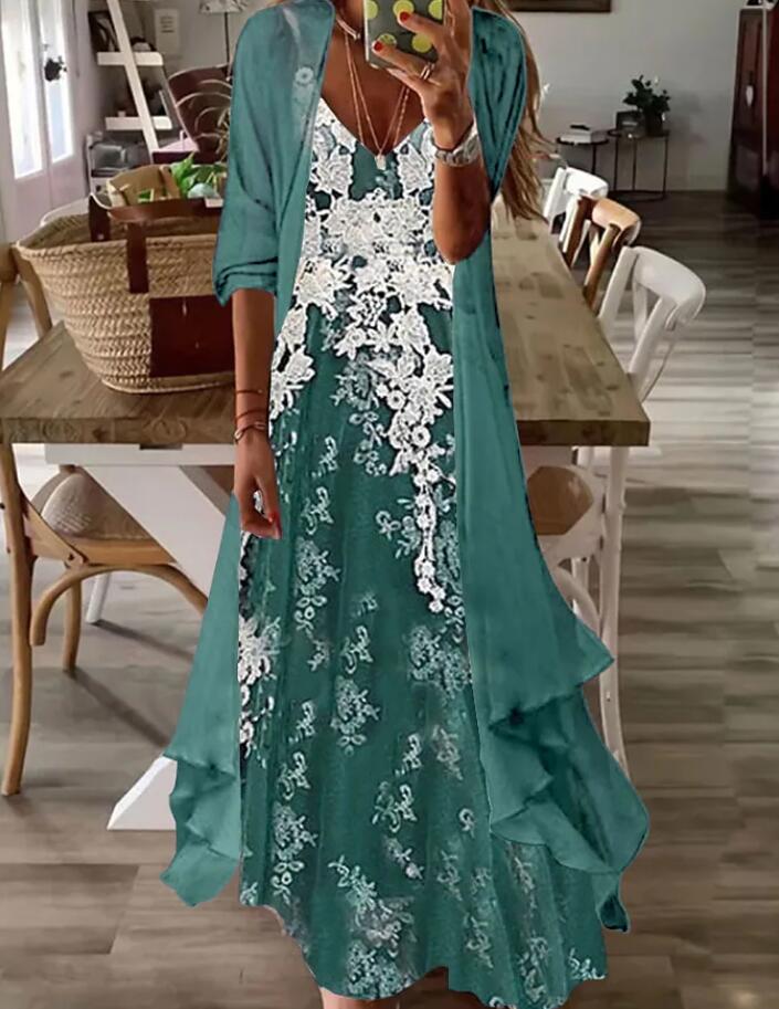 Women's Summer Print Holiday Suspender Dress Indian Style Dresses