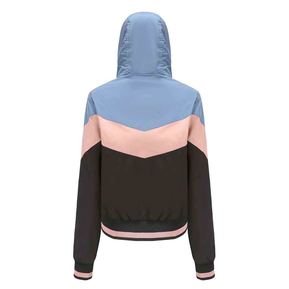 Women's Thin Trench Hooded Outdoor Raincoat Color Coats