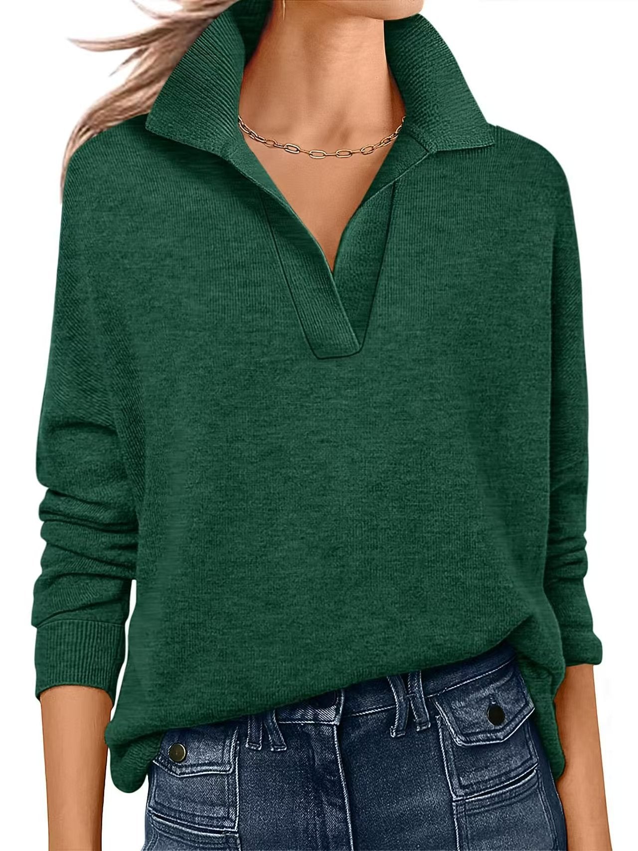 Women's Solid Color Long Sleeve Loose Fashion Tops
