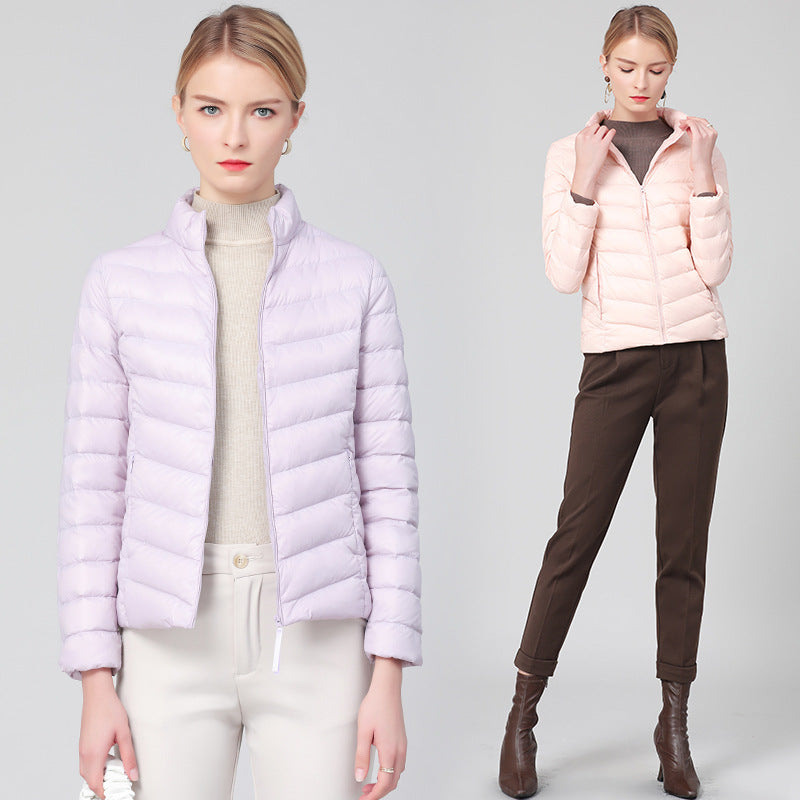 Women's Down Lightweight Slim Fit White Duck Jackets