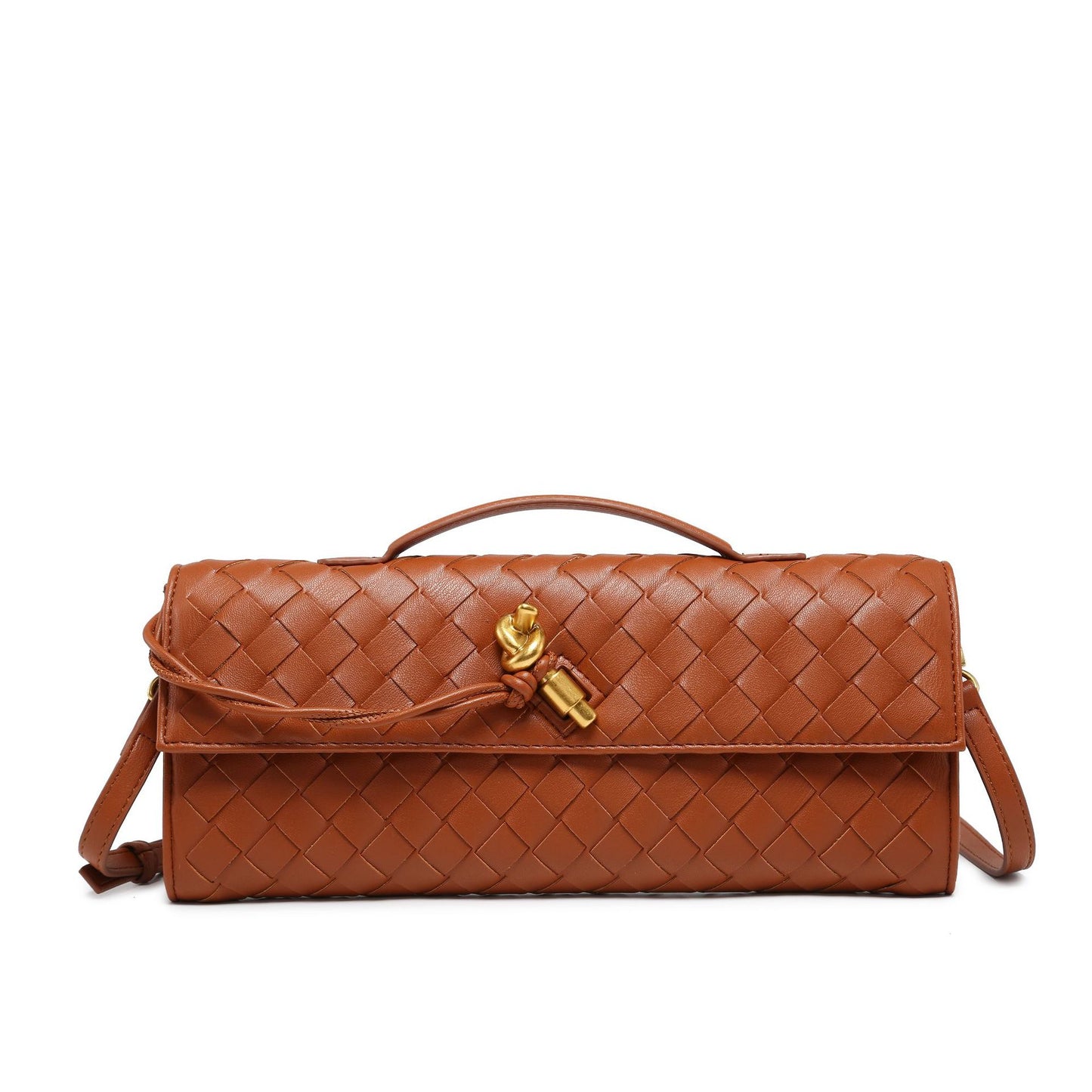Woven Dinner Horizontal Baguette Advanced One Shoulder Bags