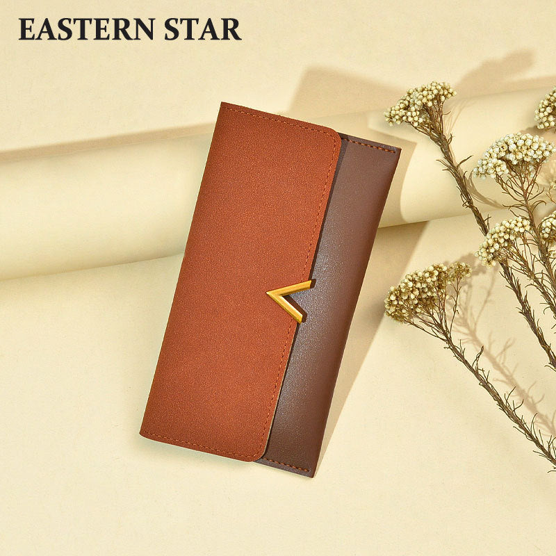 Women's Color Matching Simple Clutch Multifunctional Zipper Purses