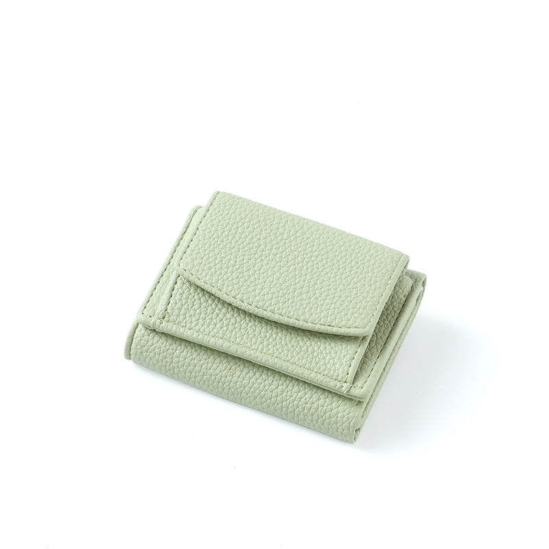 Women's Short Simple Multiple Slots Zipper Mini Bags