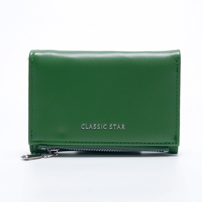 Women's Female Simple Korean Style Short Three Ladies Wallets