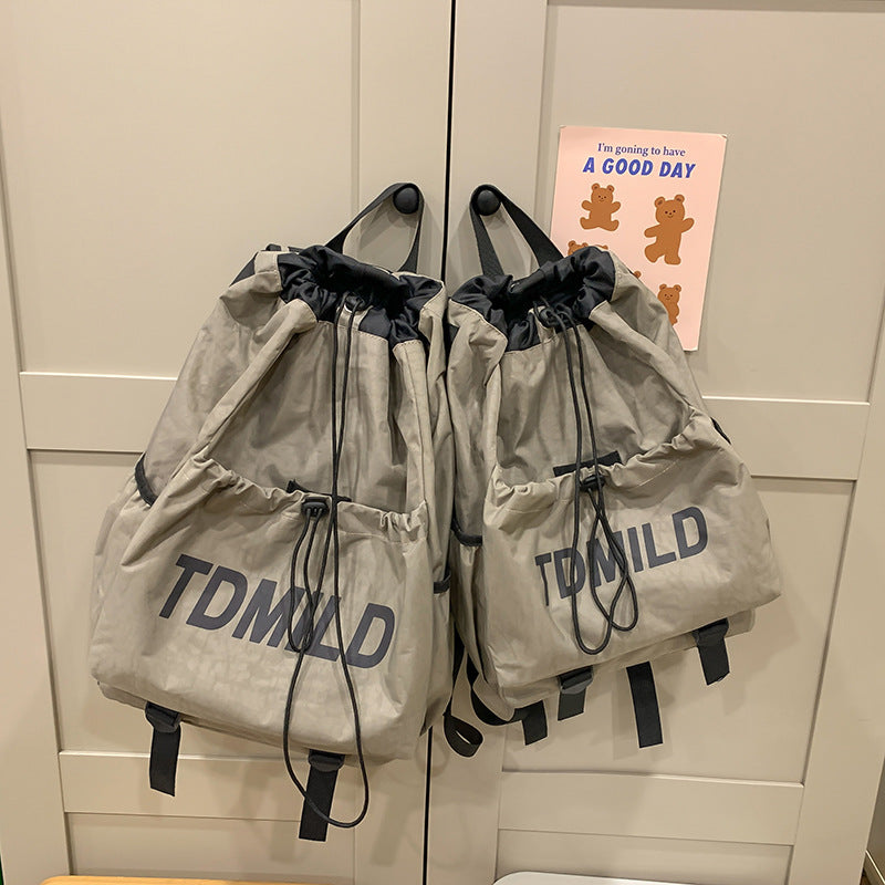 Women's & Men's & Lightweight Drawstring Hiking College Large Sports Backpacks