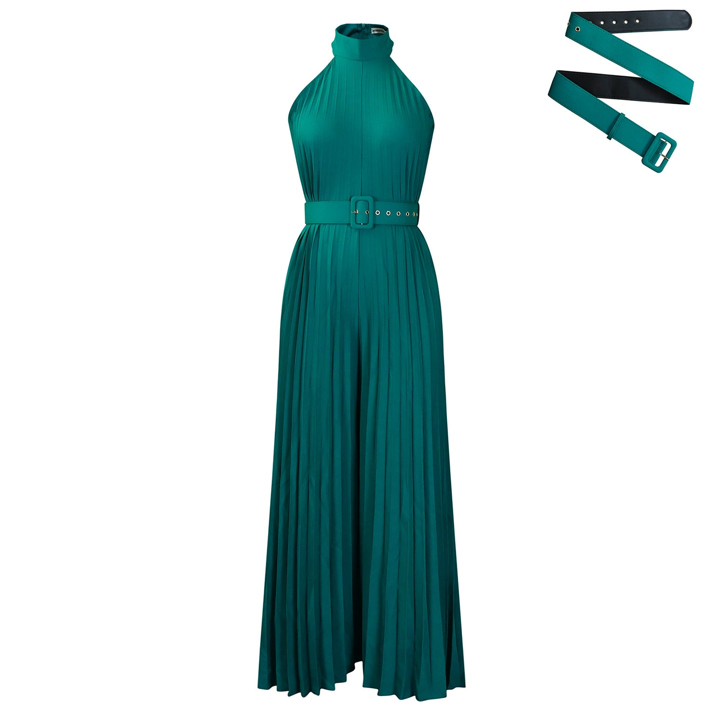 Fashion Sexy Solid Color Sleeveless Wide Jumpsuits