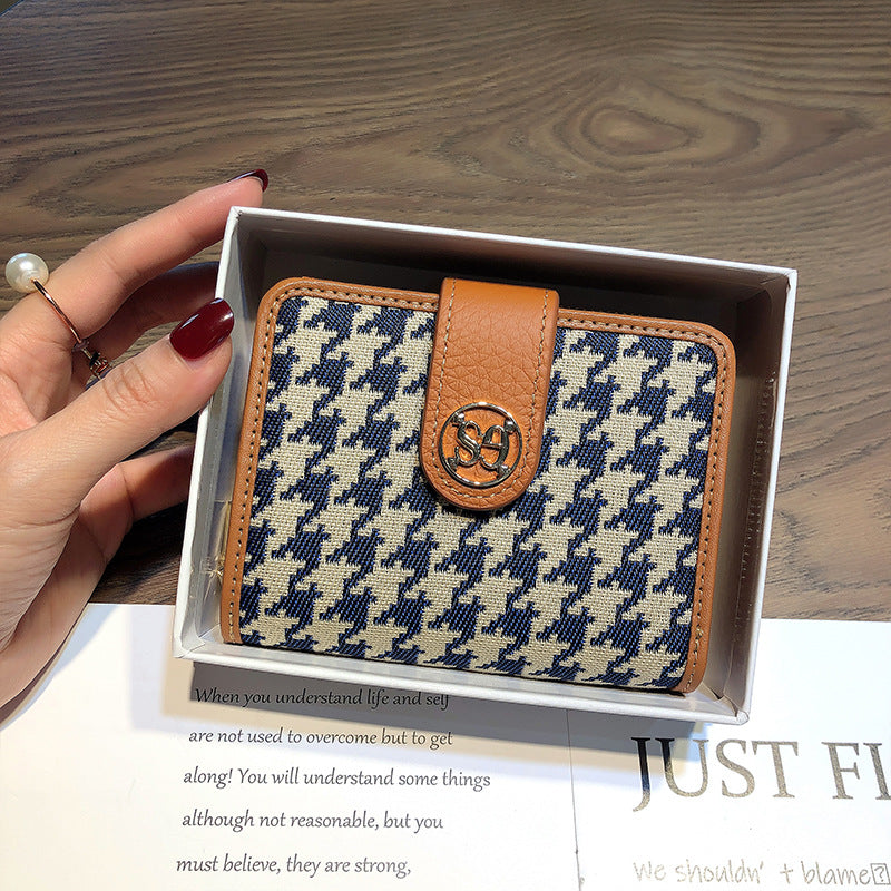 Women's Short Genuine Leather Design Folding Expanding Ladies Wallets