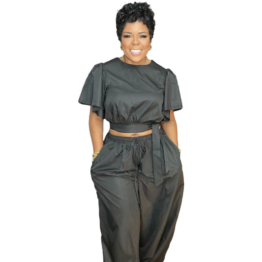 Women's Fashion Sports Street Hipster Two-piece Set Suits