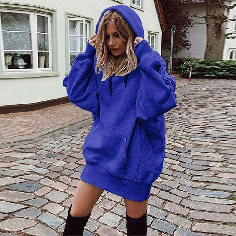 Women's Fashion Solid Color Pullover Loose Fleece Sweaters