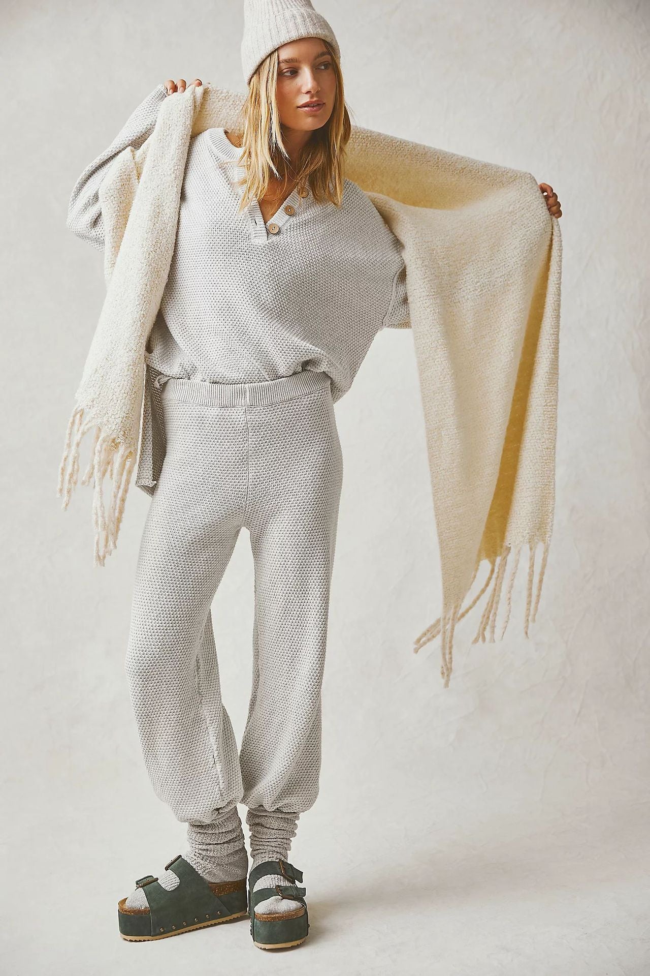 Women's Autumn Knitted Long Sleeve Loose Casual Suits