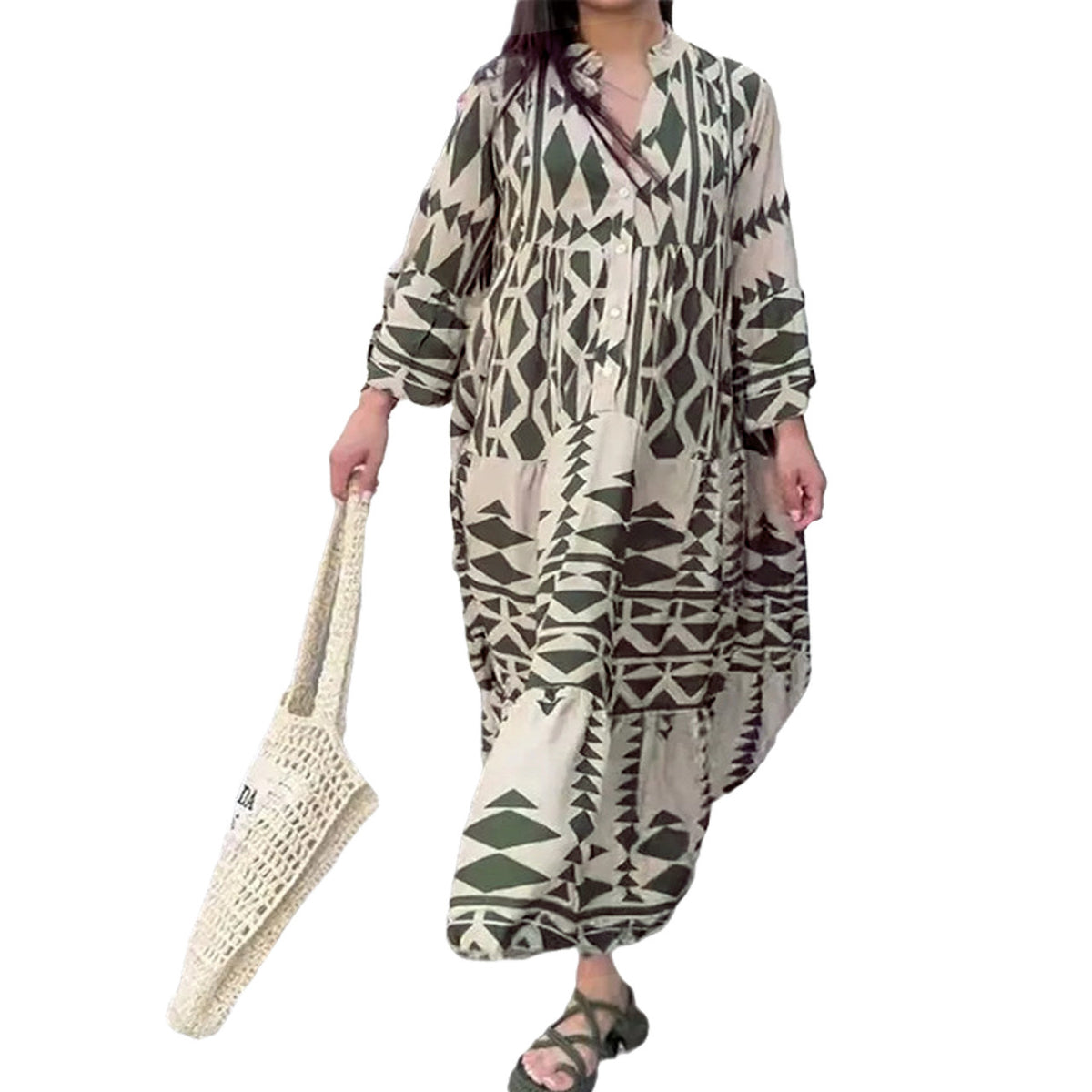 Creative Pretty Women's Printed Shirt Bohemian Skirts