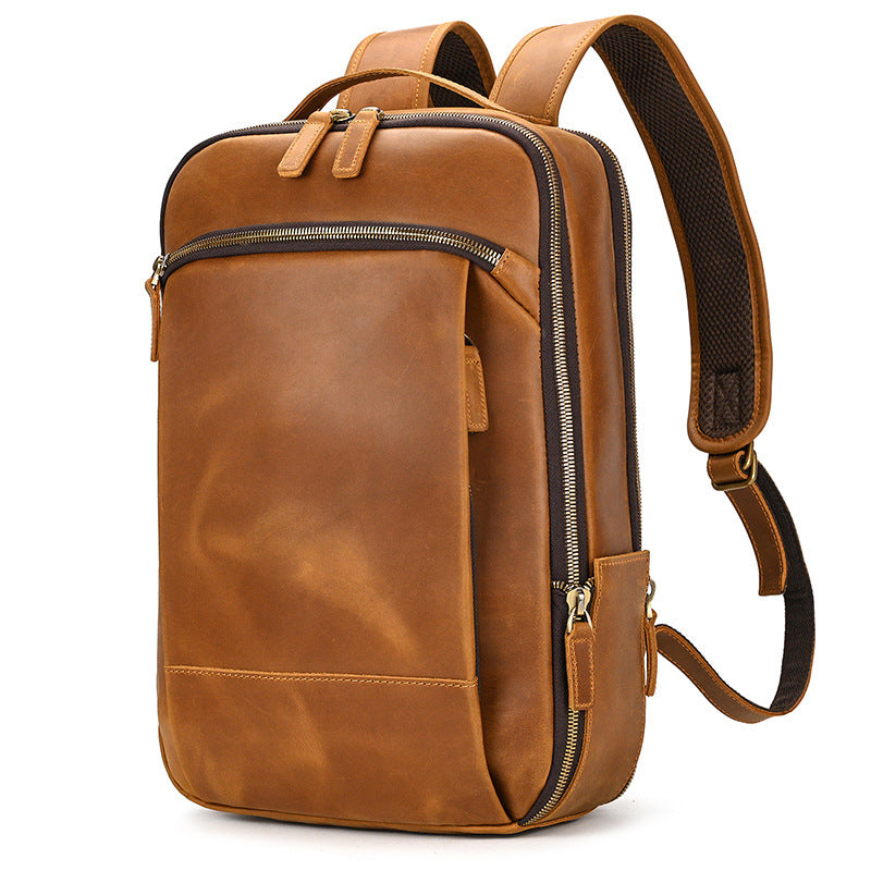 Women's & Men's & Crazy Horse Leather Retro Backpacks
