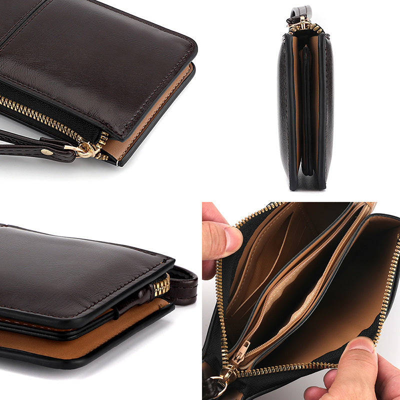 Women's Long Soft Leather Mobile Large Capacity Ladies Wallets