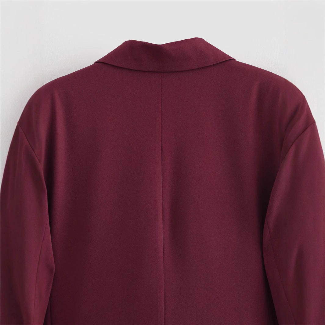 Women's Autumn Fashion Casual Loose Lapels Double Jackets