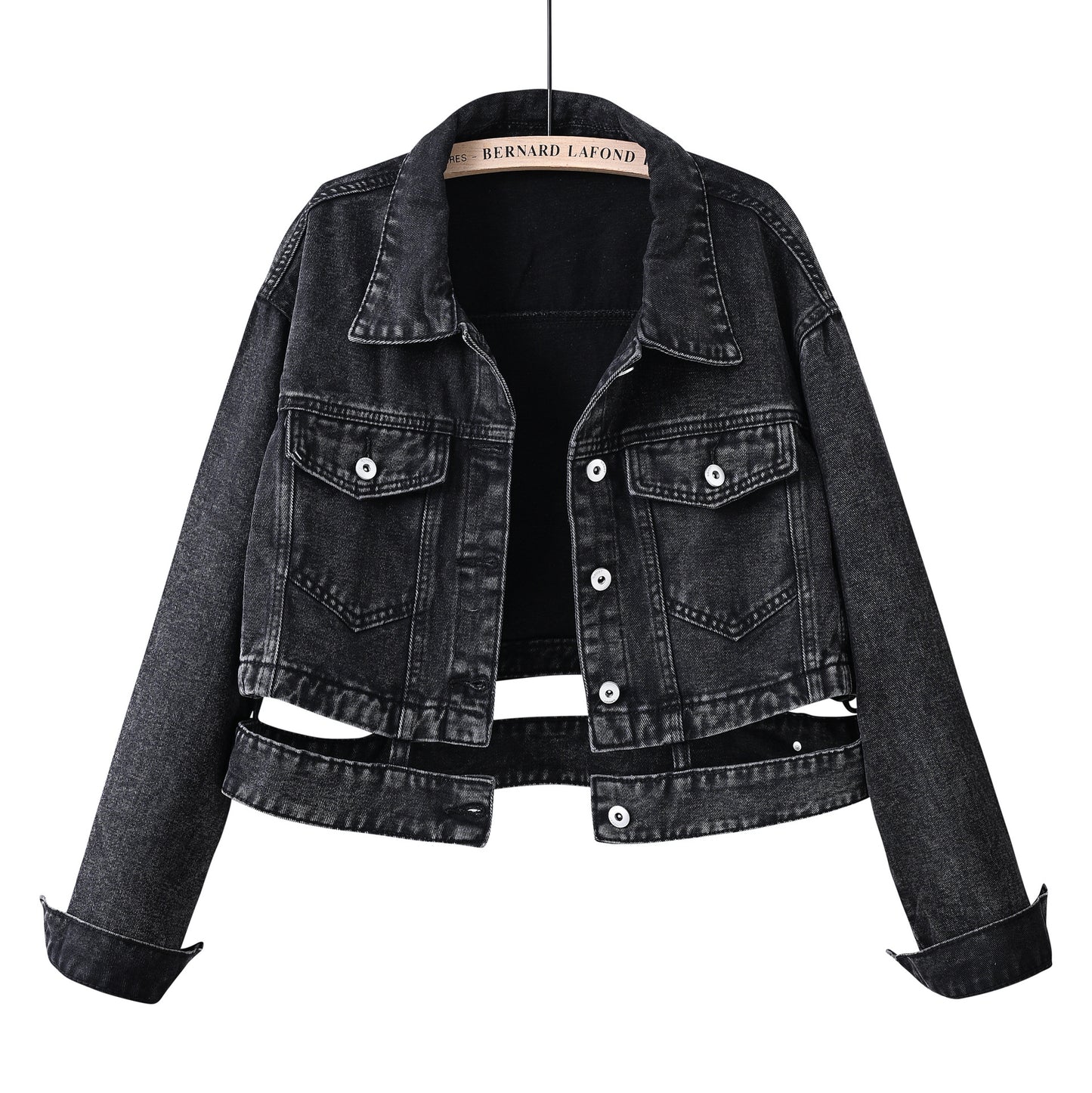 Women's Fashion Polo Collar Denim Petite Slimming Jackets