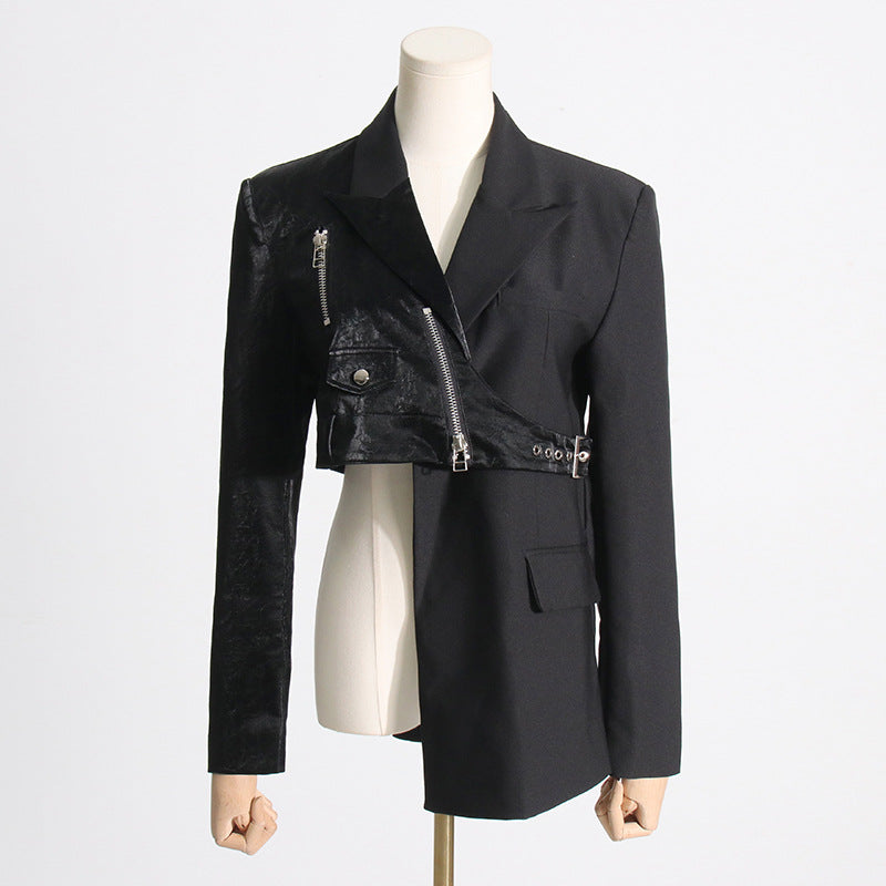 Women's Fashion Wear Locomotive Style Irregular Hem Design Blazers