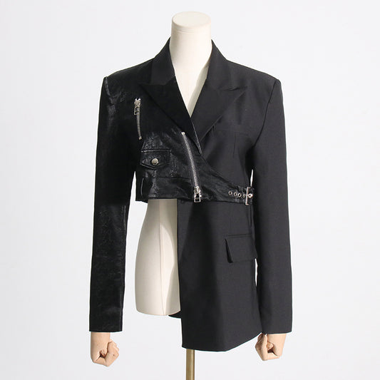 Women's Fashion Wear Locomotive Style Irregular Hem Design Blazers