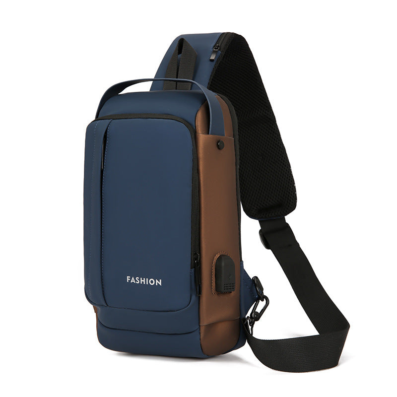 Men's Pretty Stylish Multifunctional Charging Port Men's Chest Bags