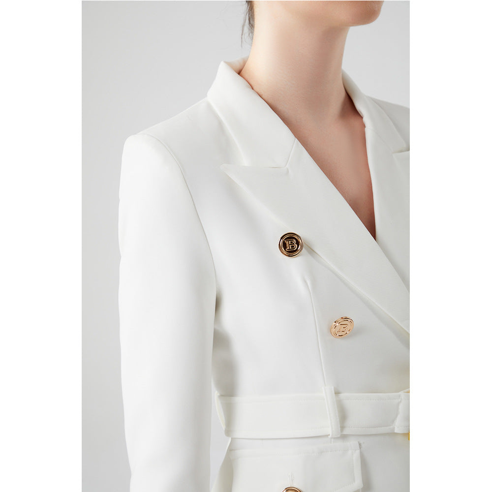 Women's Two-color Pocket Slim Fit Small Business Blazers