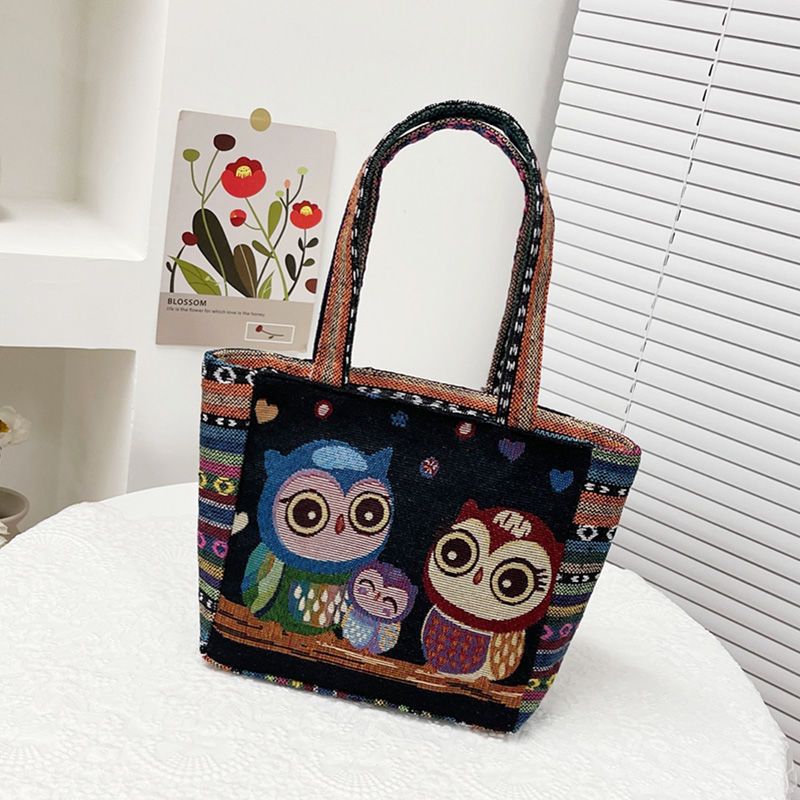 Women's Embroidered Canvas Ethnic Style Mummy Lunch Handbags
