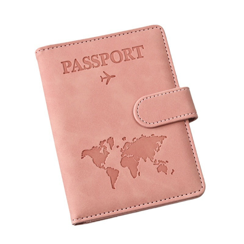 Map Magnetic Passport Tag Suit Straight Card Holder