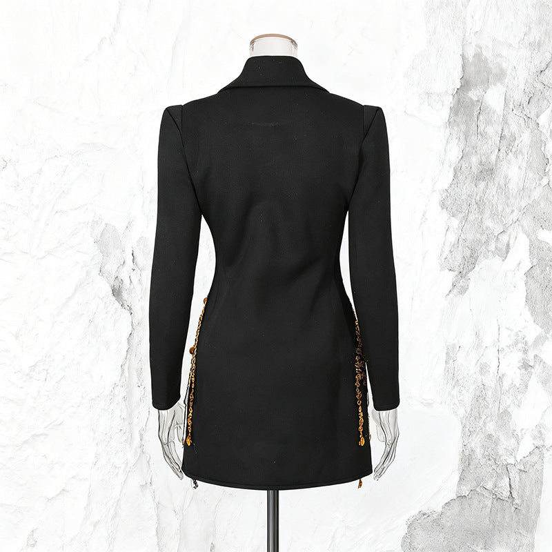 Women's Small Temperament Slimming Long Sleeve Dress Blazers