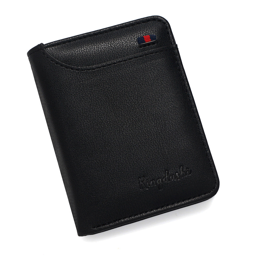 Men's Short Korean Retro Trifold Multiple Slots Card Holder