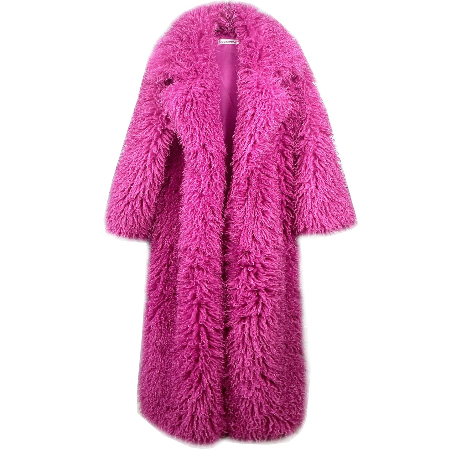 Women's Imitation Tan Wool Furry Fur Extended Coats