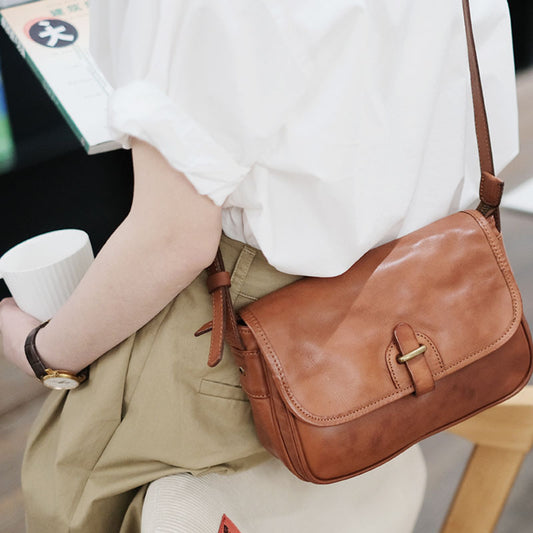 Women's Top Layer Leather Surface Fashion Large Shoulder Bags