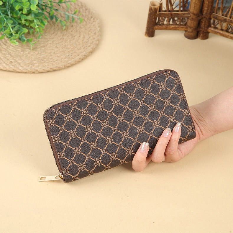 Long Large Capacity Double Zip Clutch Ladies Wallets