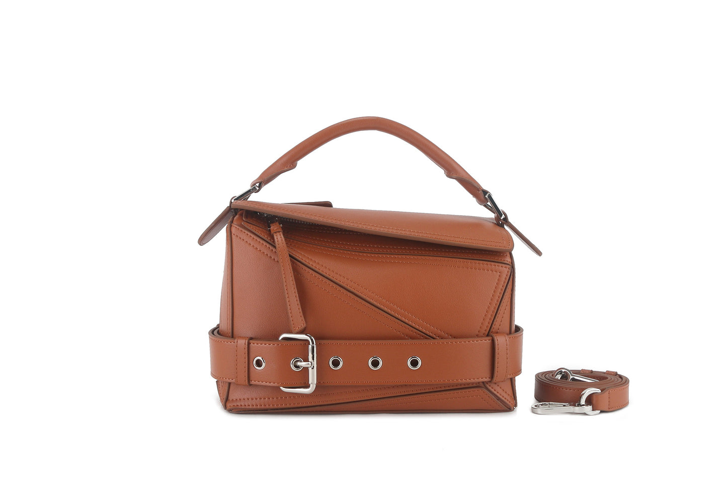 Women's & Men's & Geometric Motorcycle Leather Suede Portable Handbags