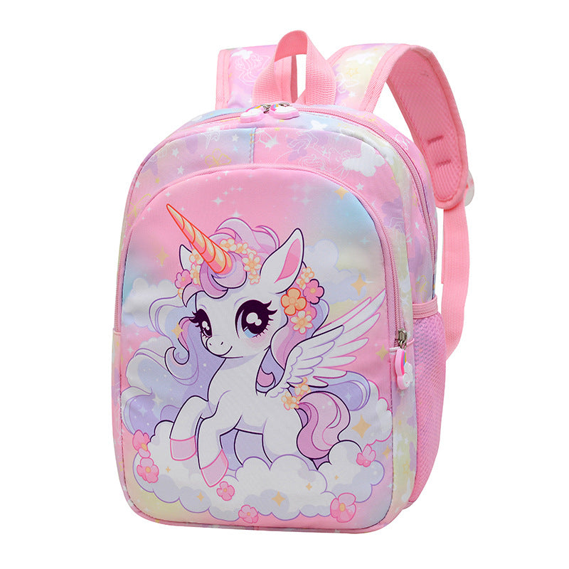 Children's Lightweight Cartoon Cute Unicorn Spine Protection Backpacks