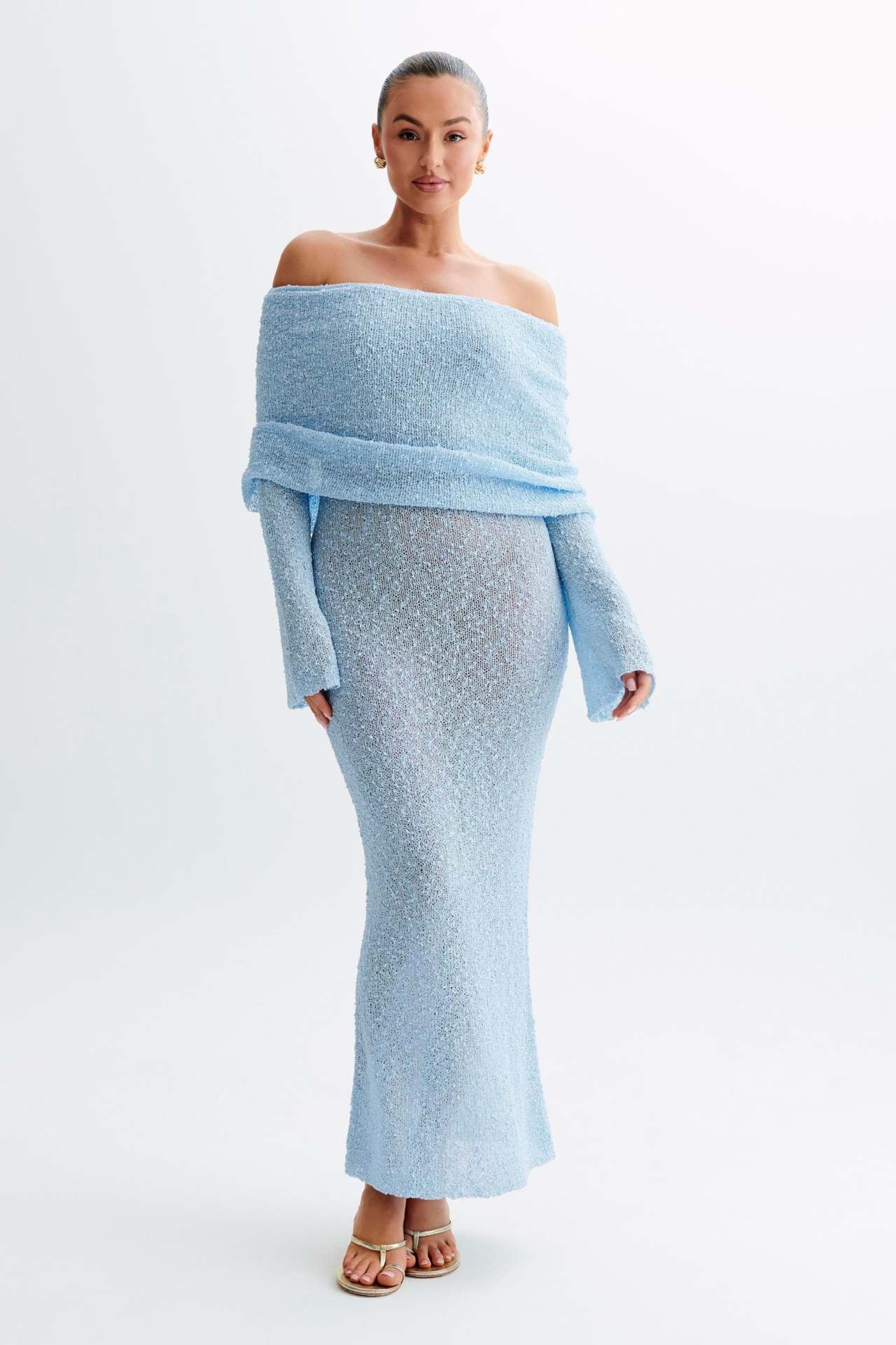 Beach Vacation Cover-up Slimming Flared Sleeves Dresses