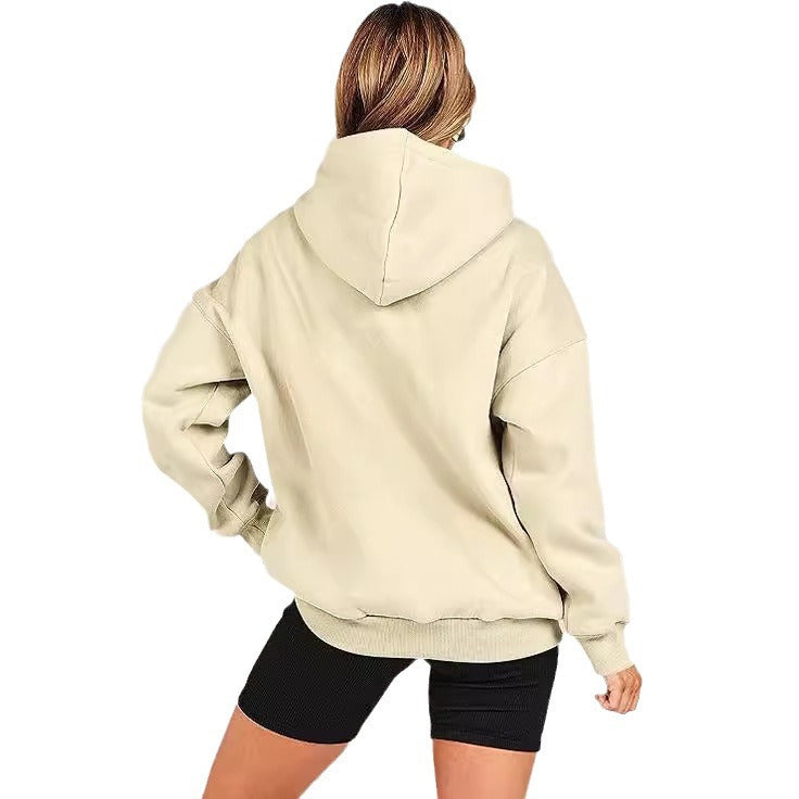 Women's Loose Hooded Sports Leisure Long Sleeve Women's Sweater, Sweater